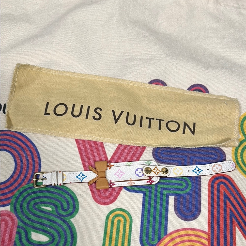 Louis Vuitton White Murakami Monogram Bracelet